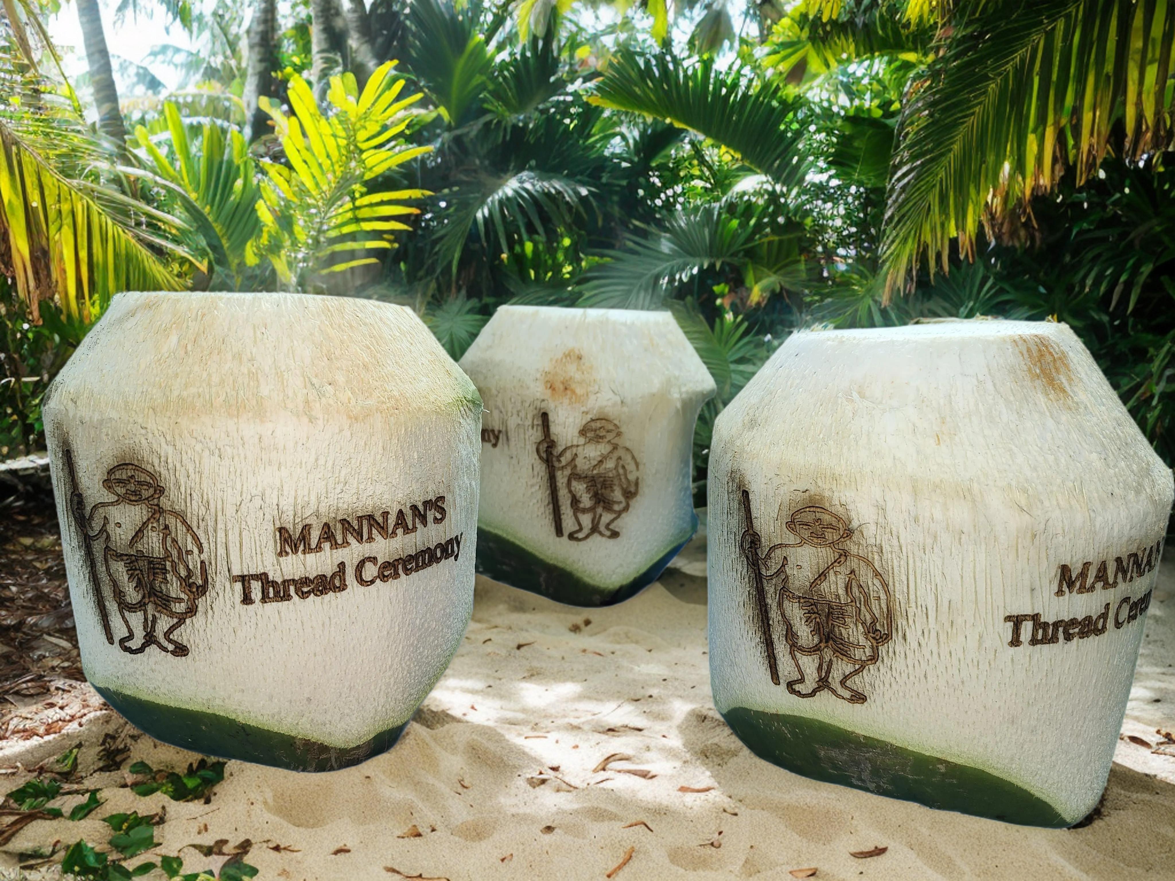 Fresh engraved coconut for merrage (200) numbers